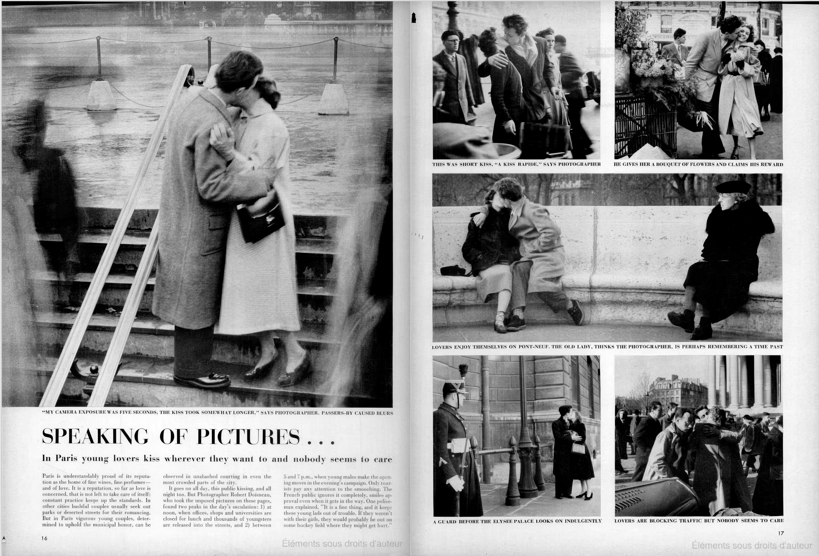 Magazine Life 1950 - première diffusion du Baiser de l'hötel de ville